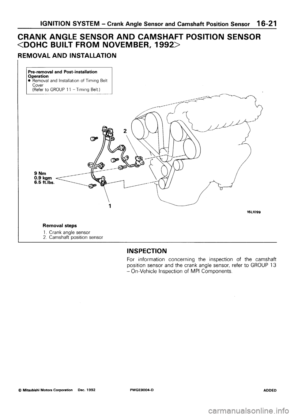 MITSUBISHI SIGMA 1991  Workshop Manual 