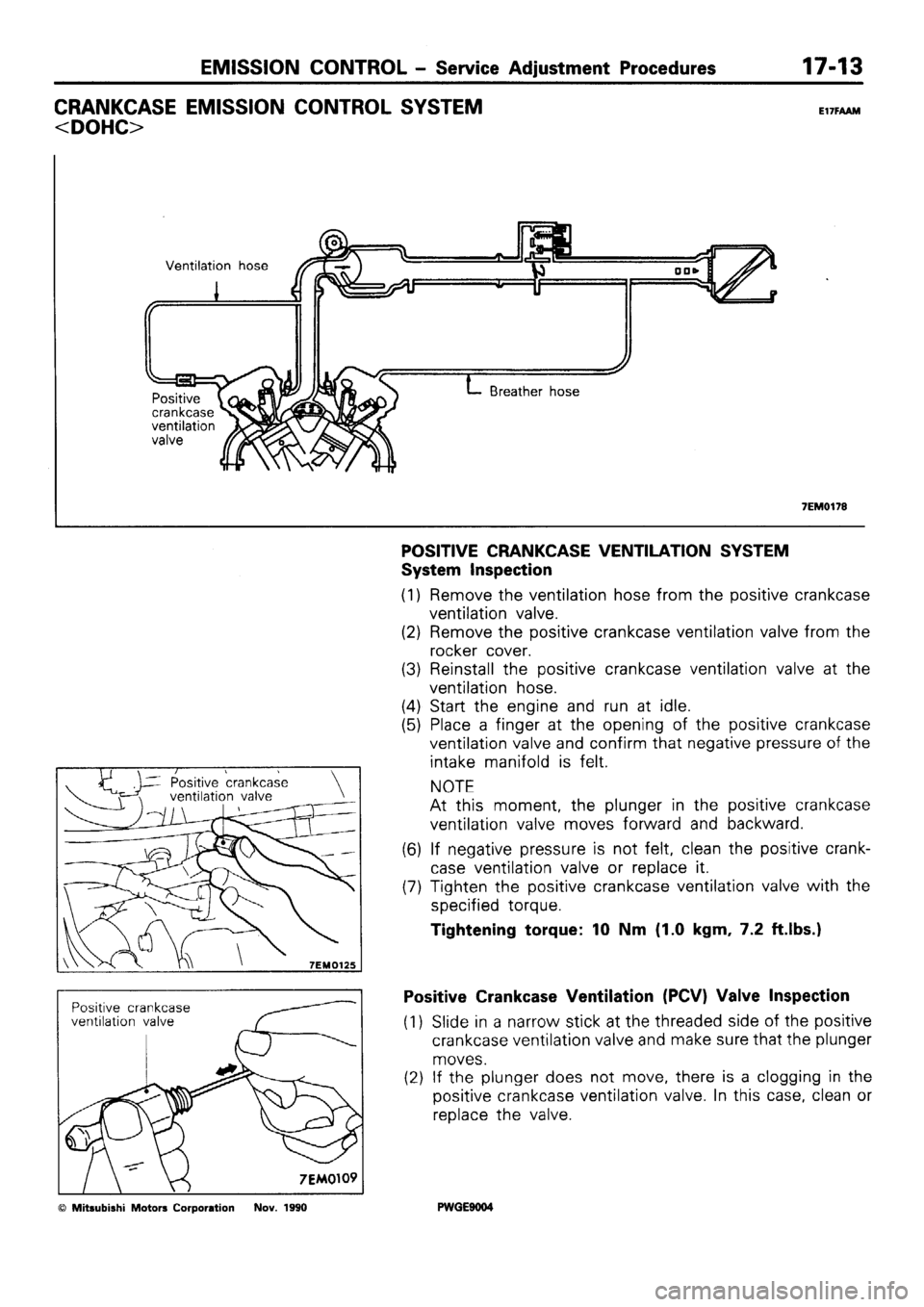 MITSUBISHI SIGMA 1991  Workshop Manual 