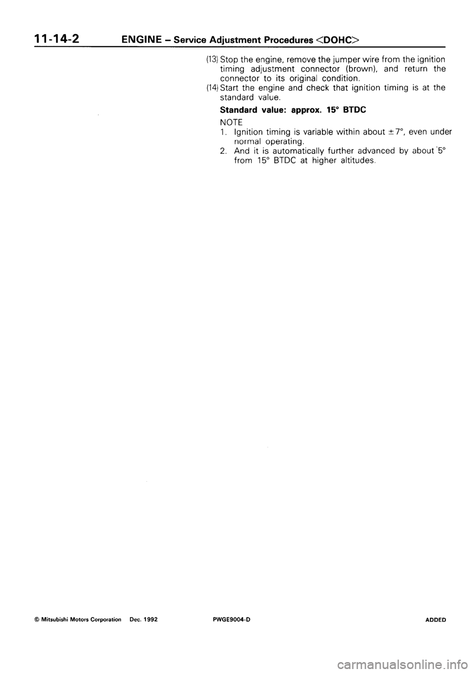 MITSUBISHI SIGMA 1991  Workshop Manual 