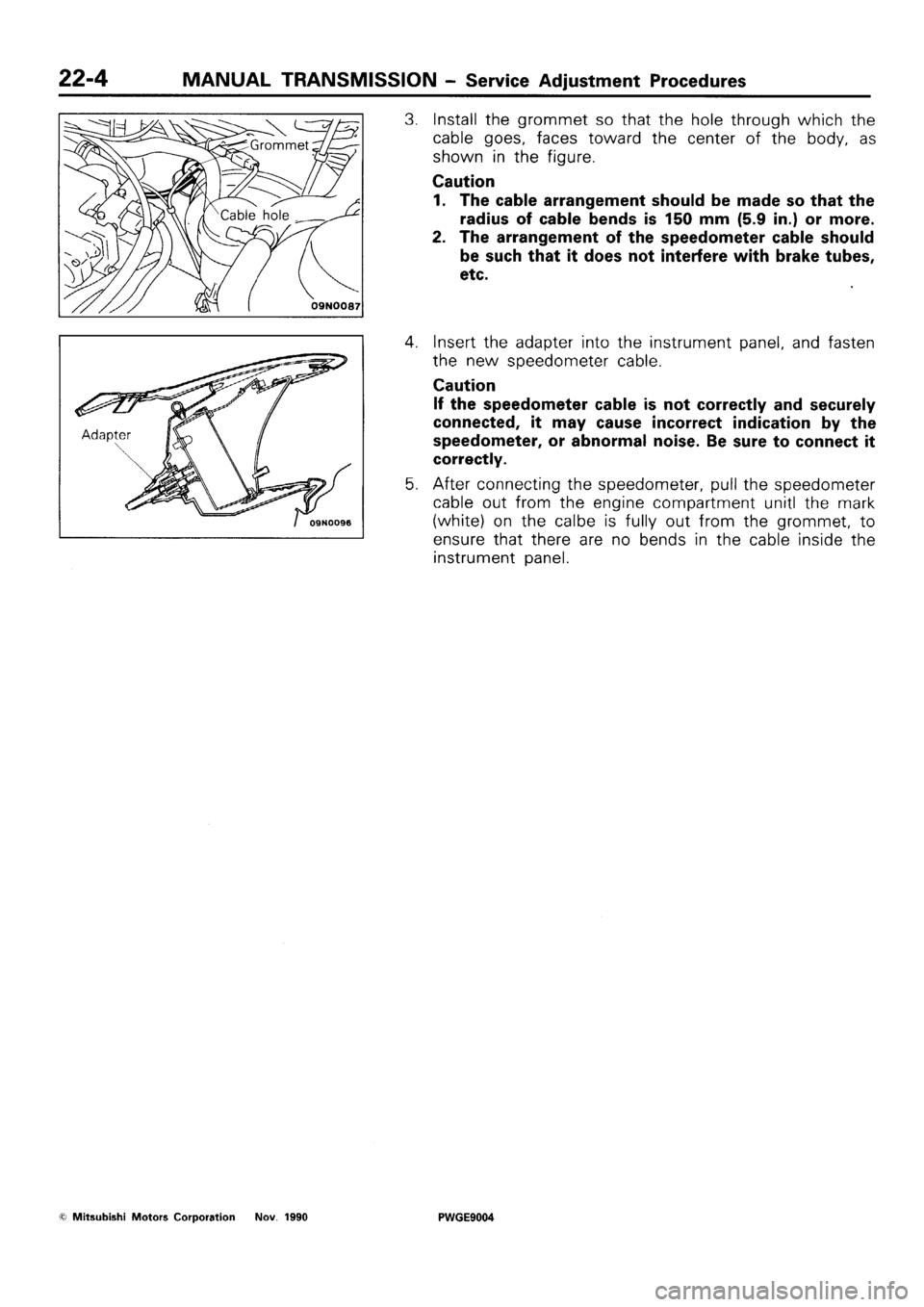 MITSUBISHI SIGMA 1991  Workshop Manual 