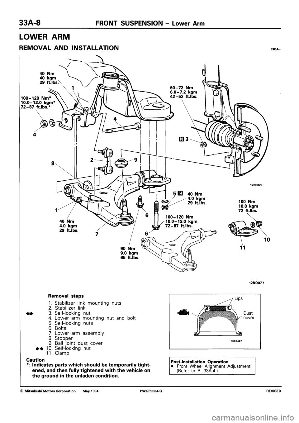 MITSUBISHI SIGMA 1991  Workshop Manual 