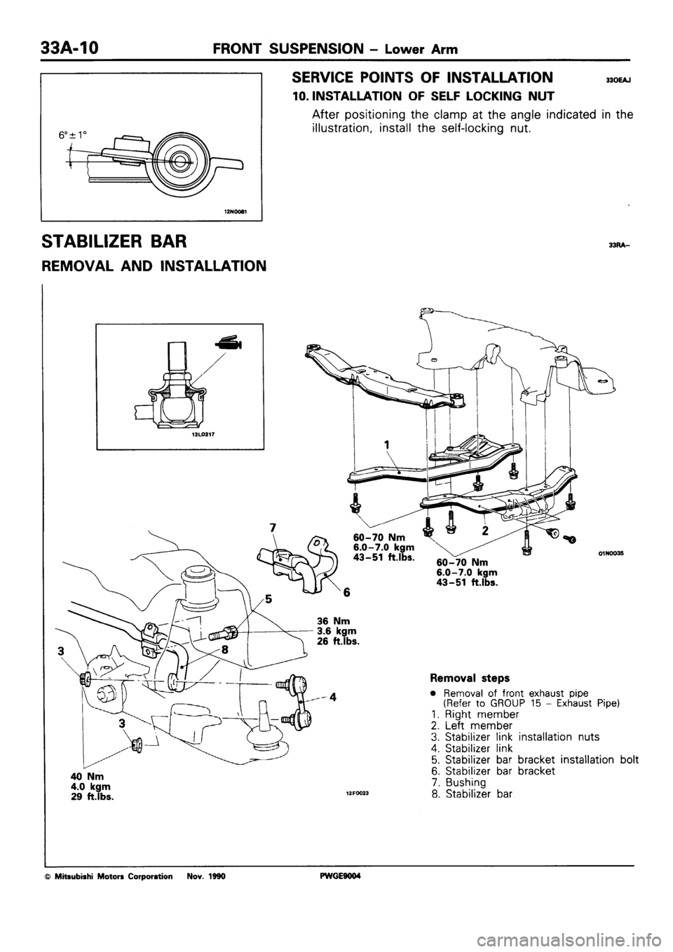 MITSUBISHI SIGMA 1991  Workshop Manual 