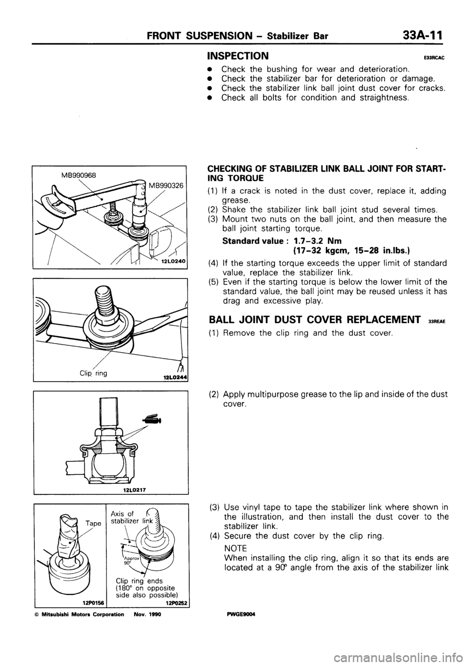 MITSUBISHI SIGMA 1991  Workshop Manual 