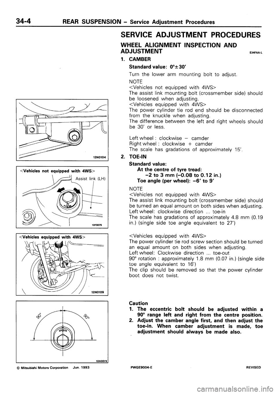 MITSUBISHI SIGMA 1991  Workshop Manual 