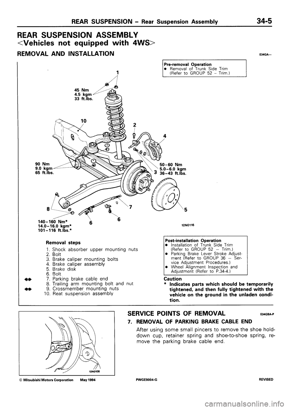 MITSUBISHI SIGMA 1991  Workshop Manual 