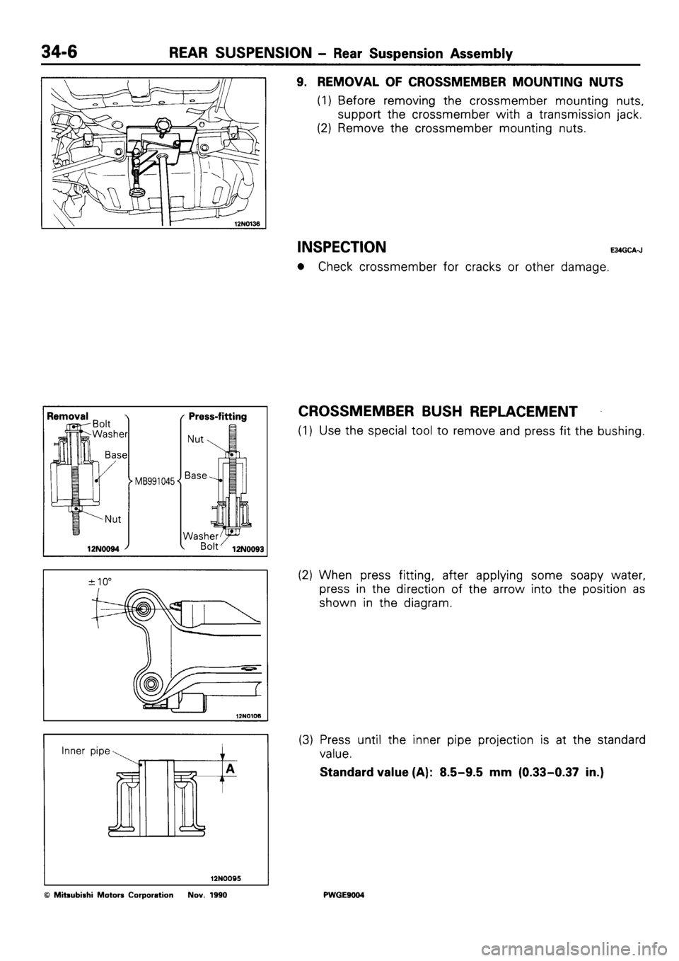 MITSUBISHI SIGMA 1991  Workshop Manual 