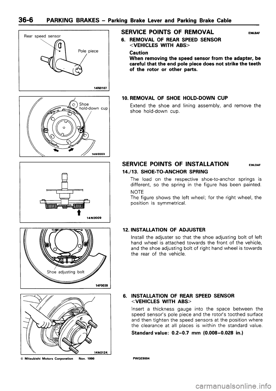 MITSUBISHI SIGMA 1991  Workshop Manual 