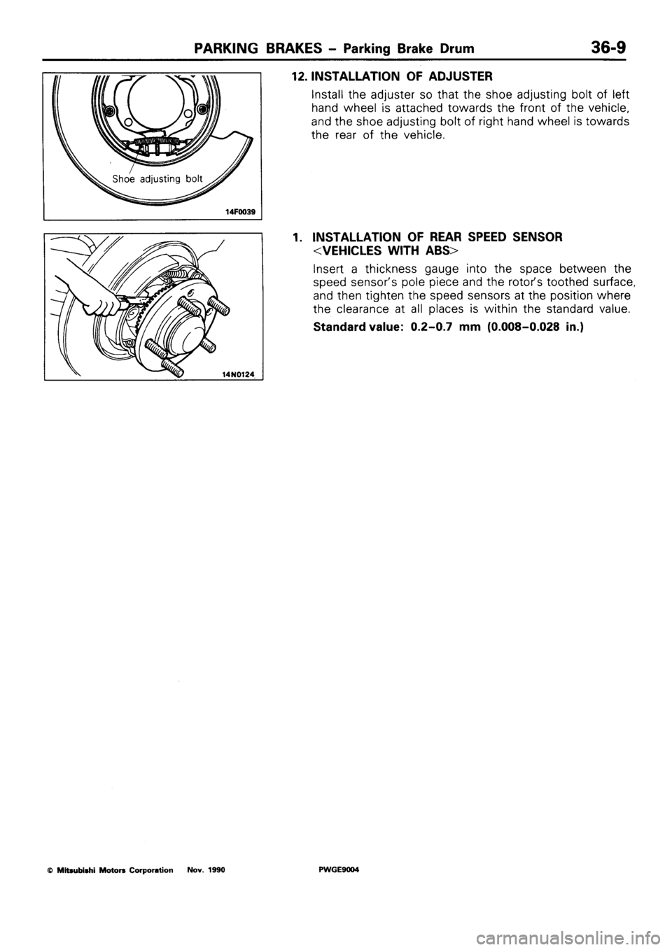 MITSUBISHI SIGMA 1991  Workshop Manual 