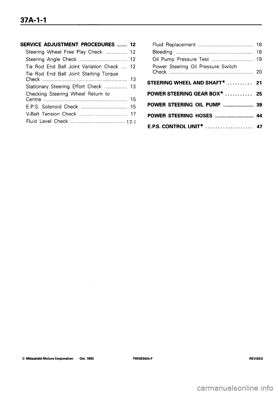MITSUBISHI SIGMA 1991  Workshop Manual 