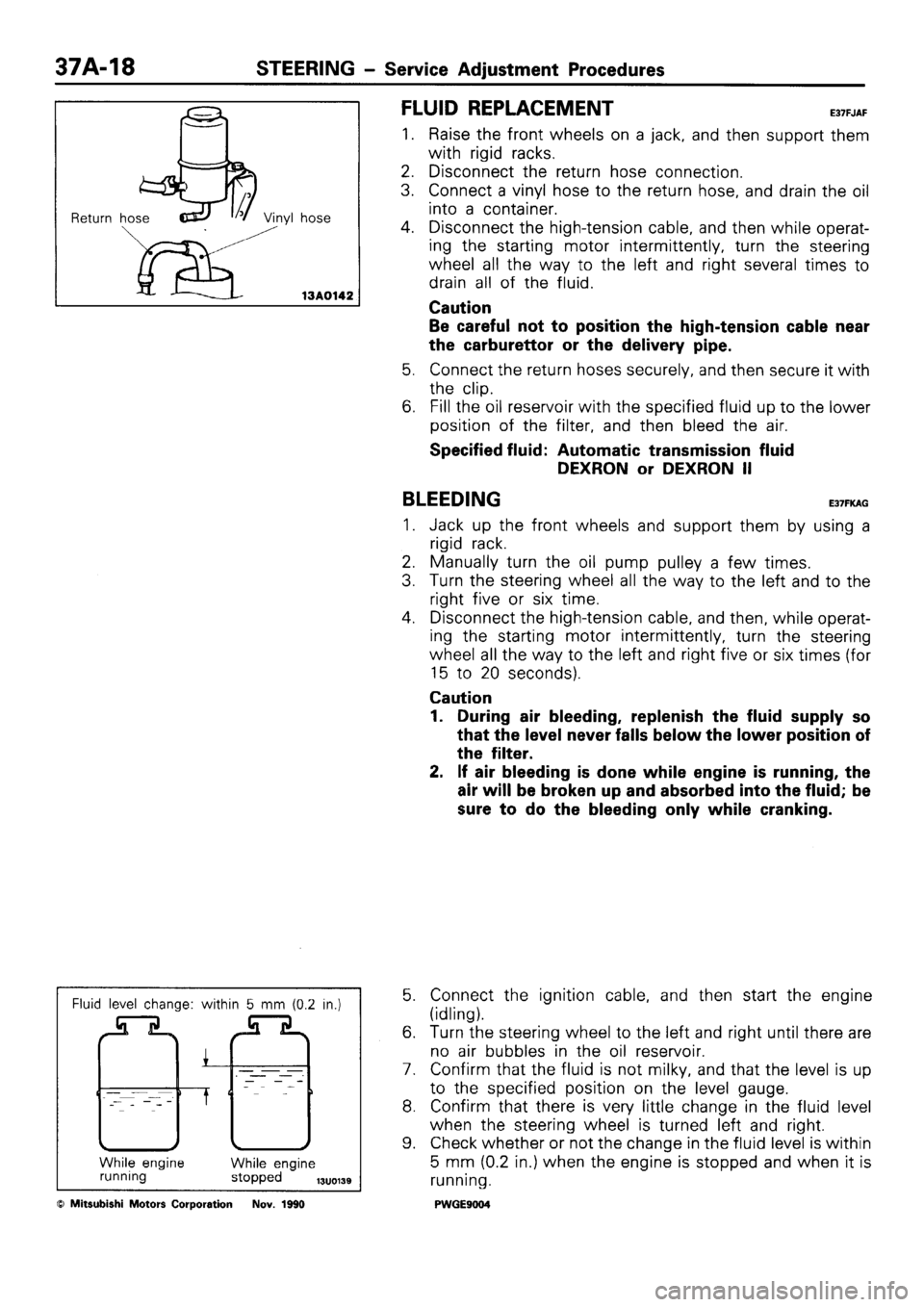 MITSUBISHI SIGMA 1991  Workshop Manual 