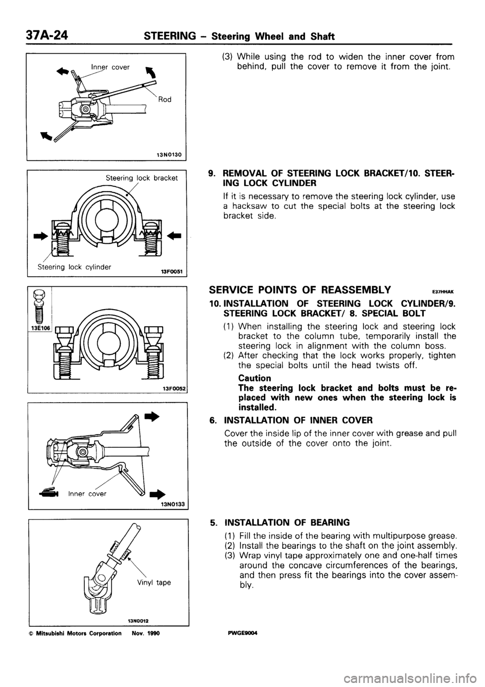 MITSUBISHI SIGMA 1991  Workshop Manual 