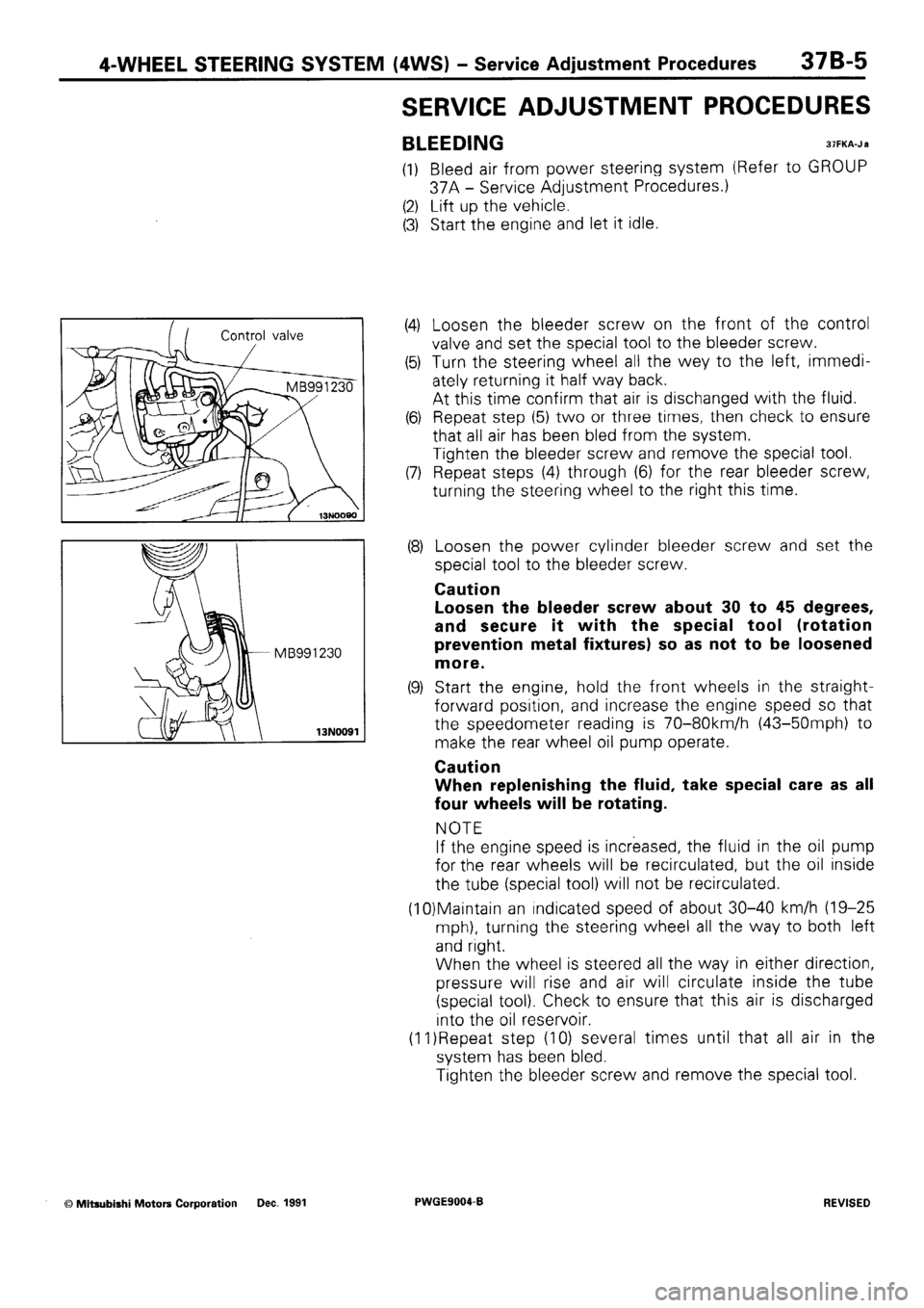 MITSUBISHI SIGMA 1991  Workshop Manual 