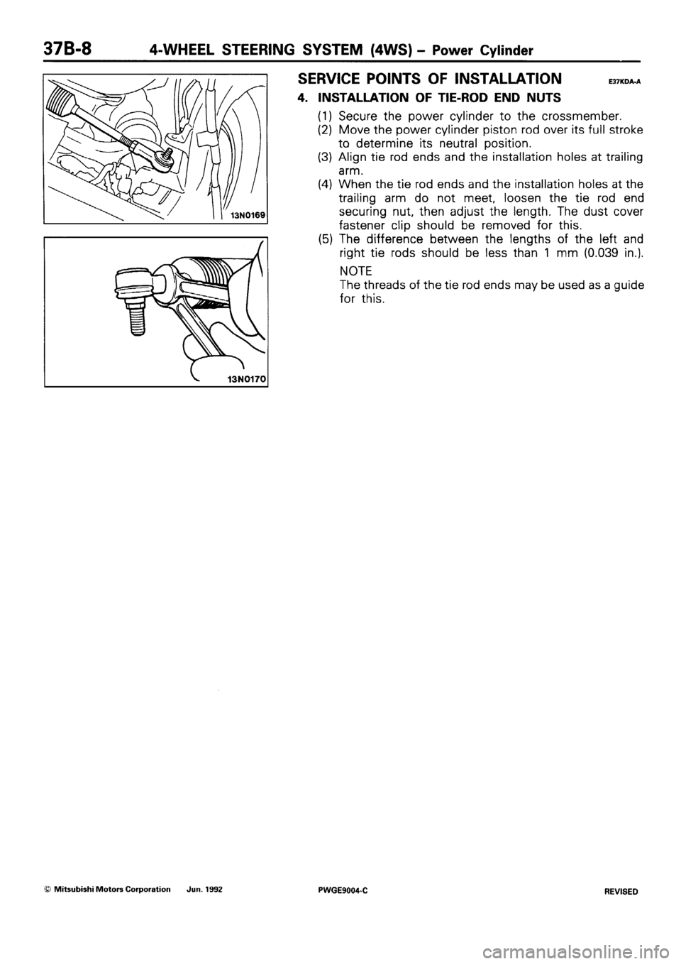 MITSUBISHI SIGMA 1991  Workshop Manual 