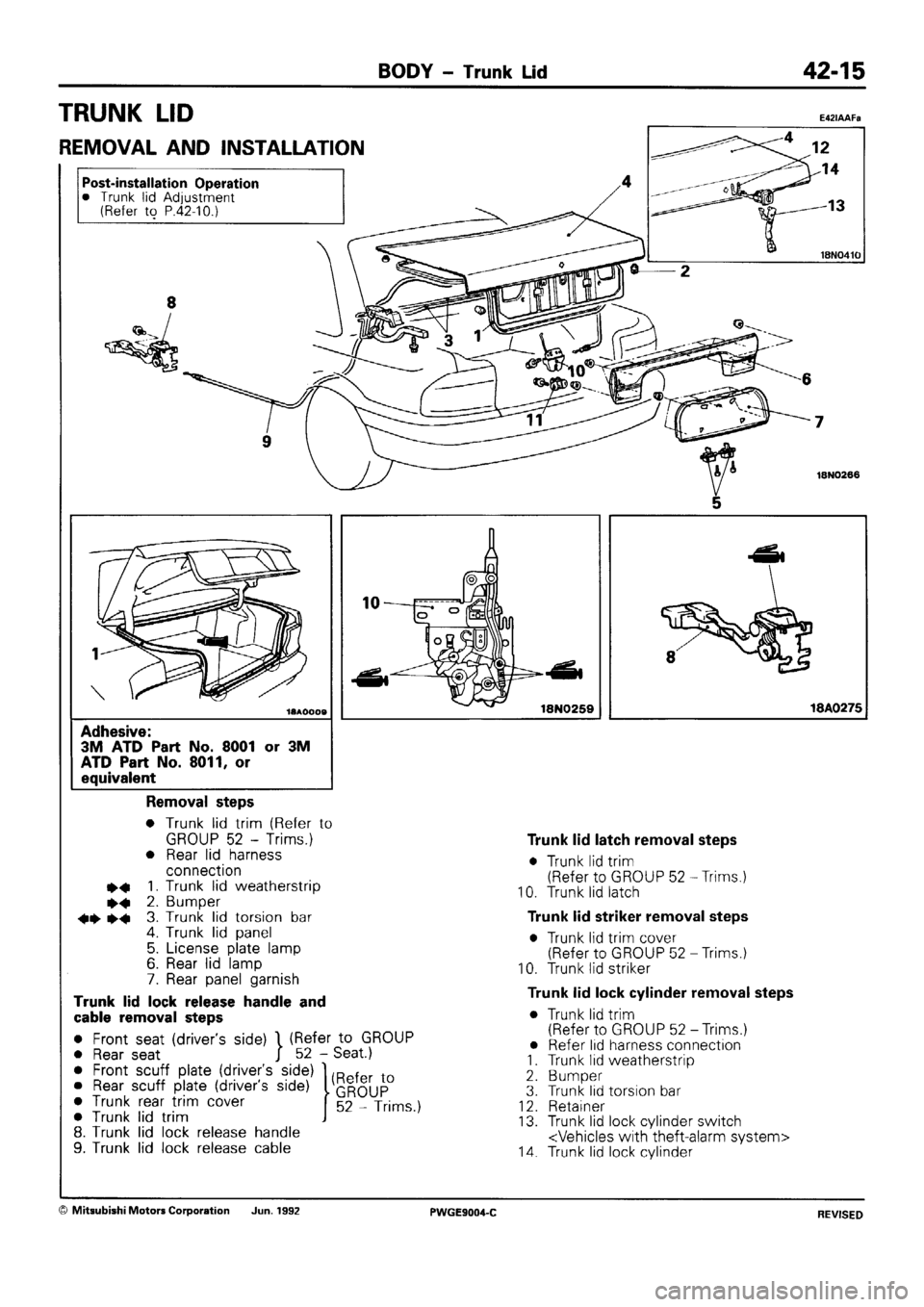 MITSUBISHI SIGMA 1991  Workshop Manual 