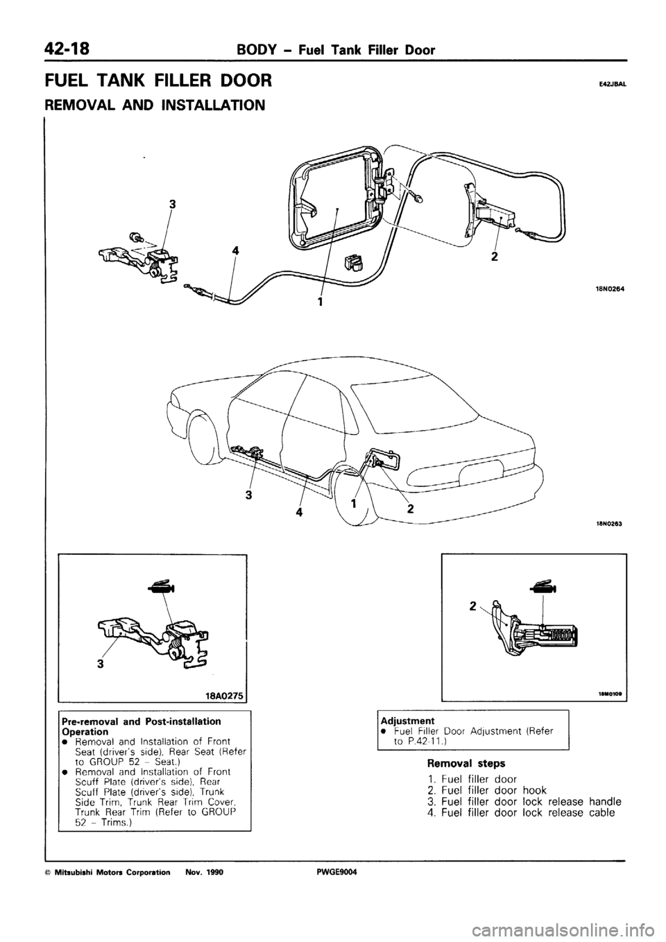 MITSUBISHI SIGMA 1991  Workshop Manual 