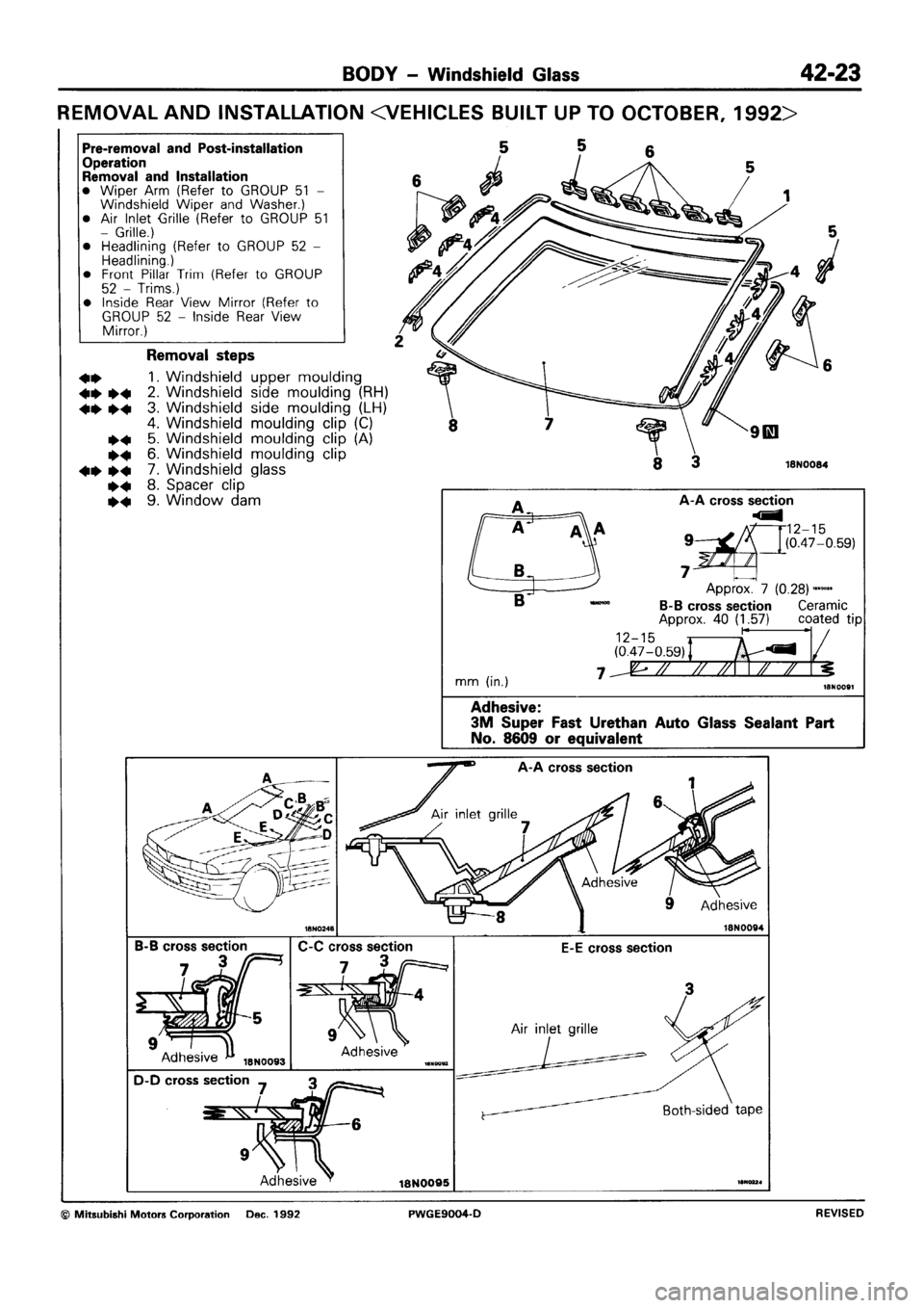 MITSUBISHI SIGMA 1991  Workshop Manual 