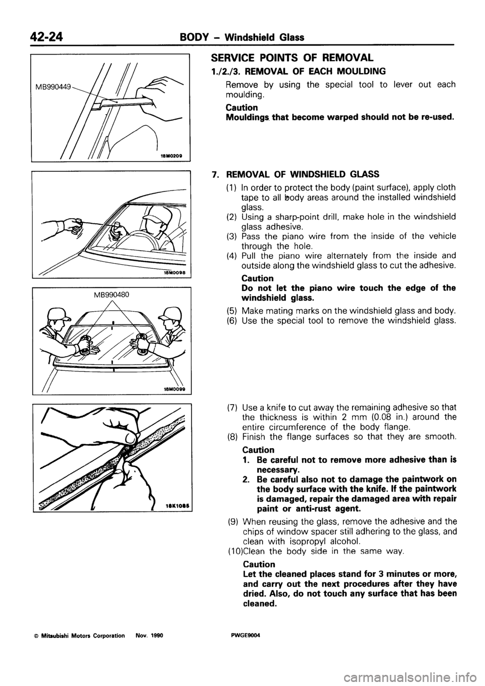 MITSUBISHI SIGMA 1991  Workshop Manual 