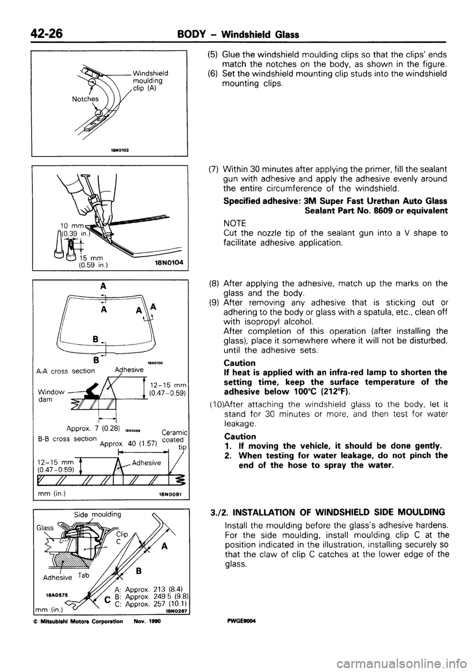 MITSUBISHI SIGMA 1991  Workshop Manual 