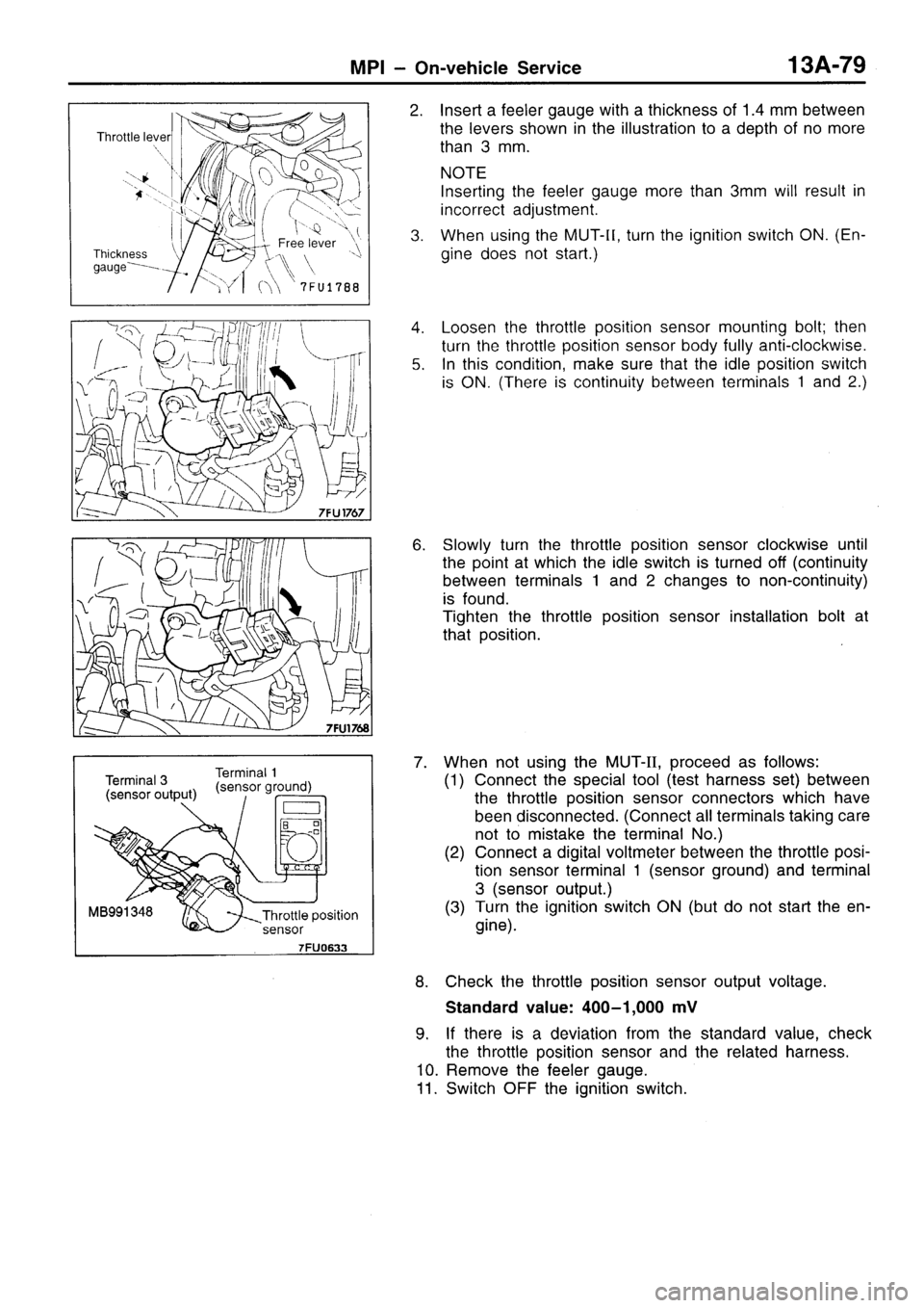 MITSUBISHI SIGMA 1997  Workshop  Service Repair Manual 