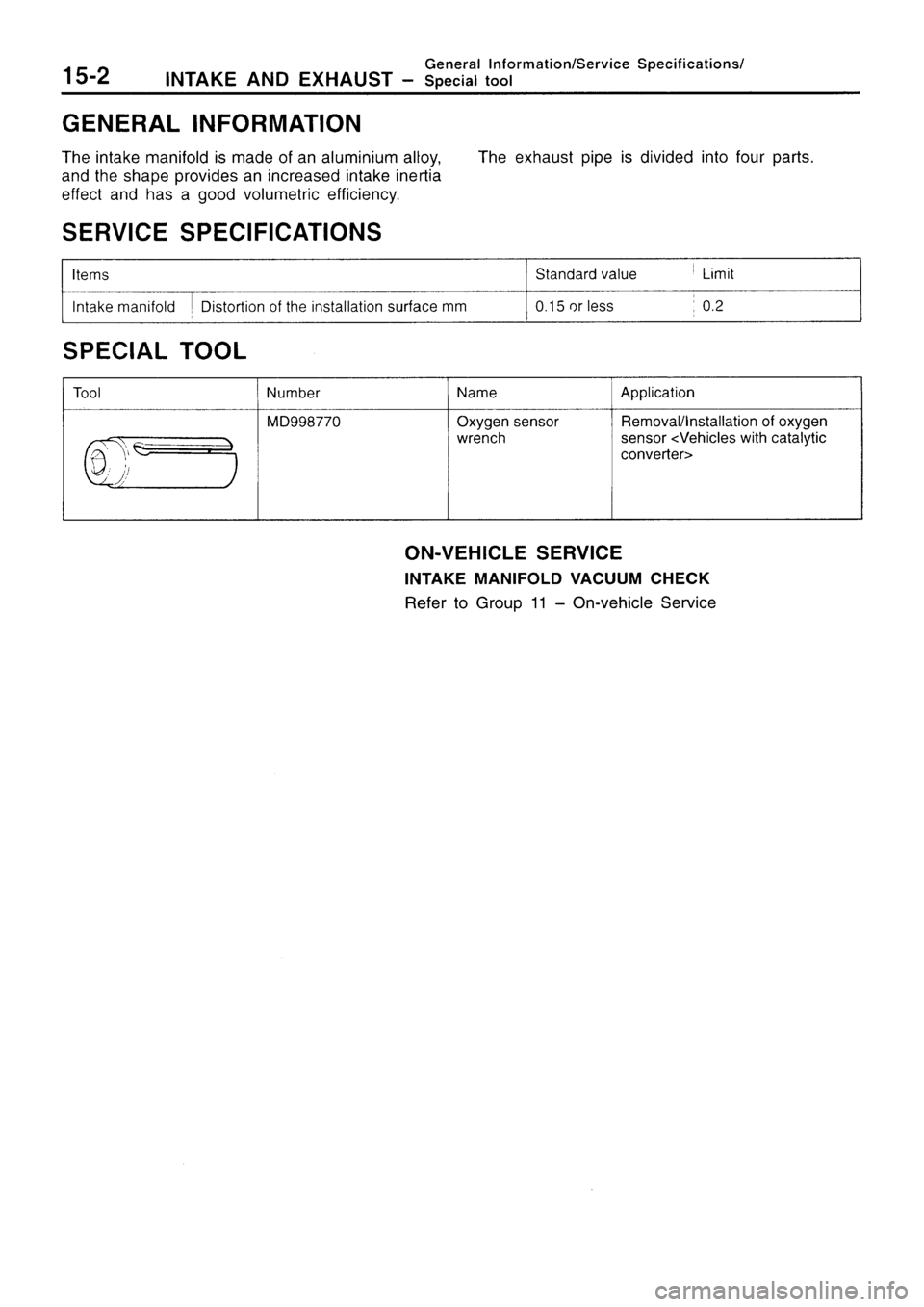 MITSUBISHI SIGMA 1997  Workshop  Service Repair Manual 