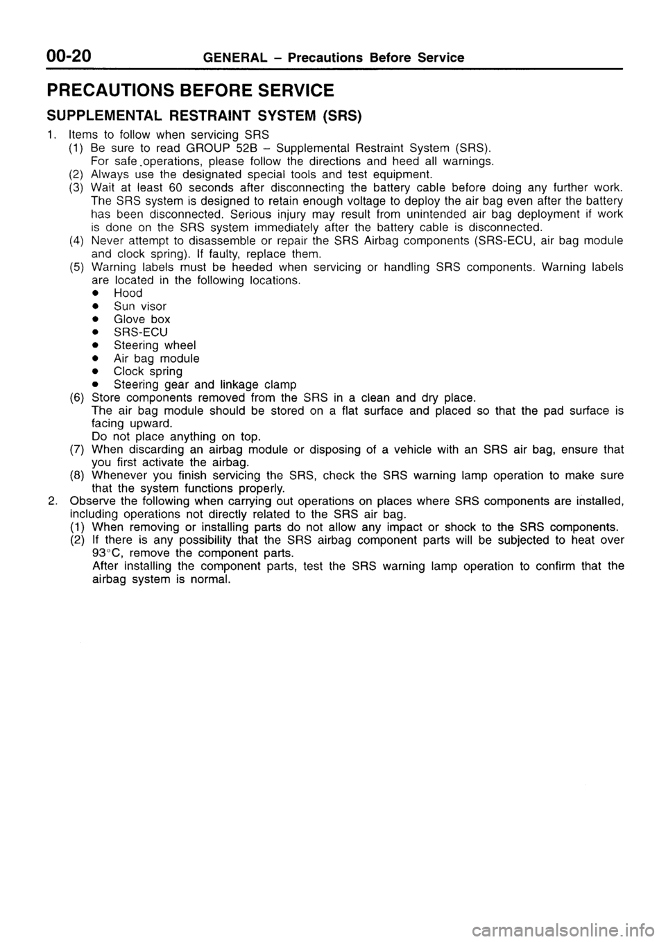 MITSUBISHI SIGMA 1997  Workshop  Service Repair Manual 