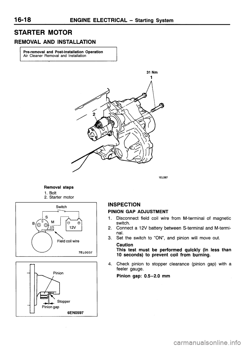 MITSUBISHI SIGMA 1997  Workshop  Service Repair Manual 