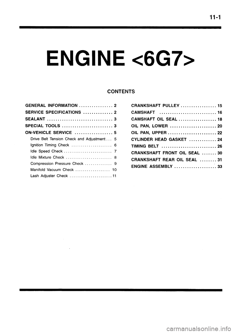 MITSUBISHI SIGMA 1997  Workshop  Service Repair Manual 