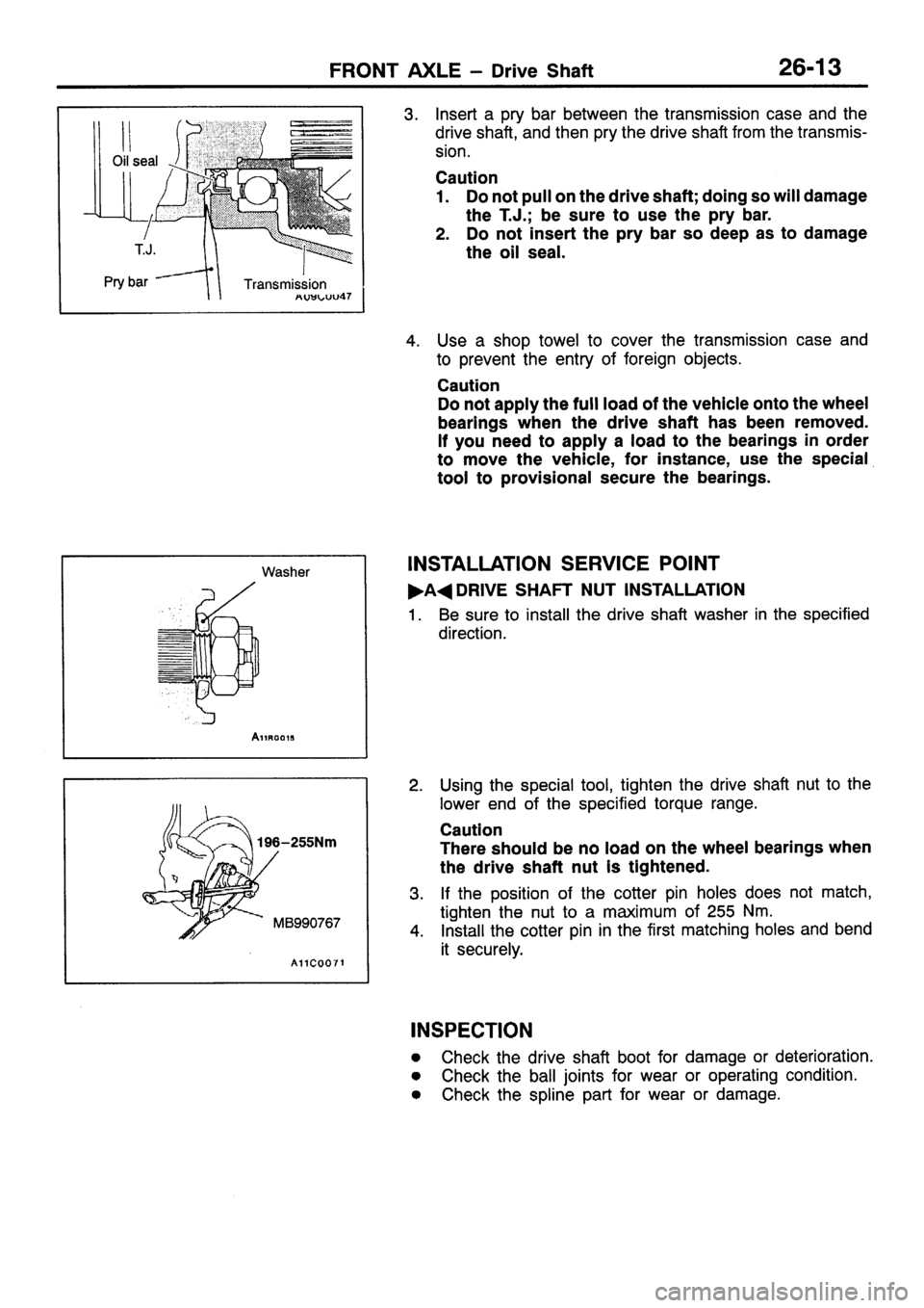 MITSUBISHI SIGMA 1997  Workshop  Service Repair Manual 