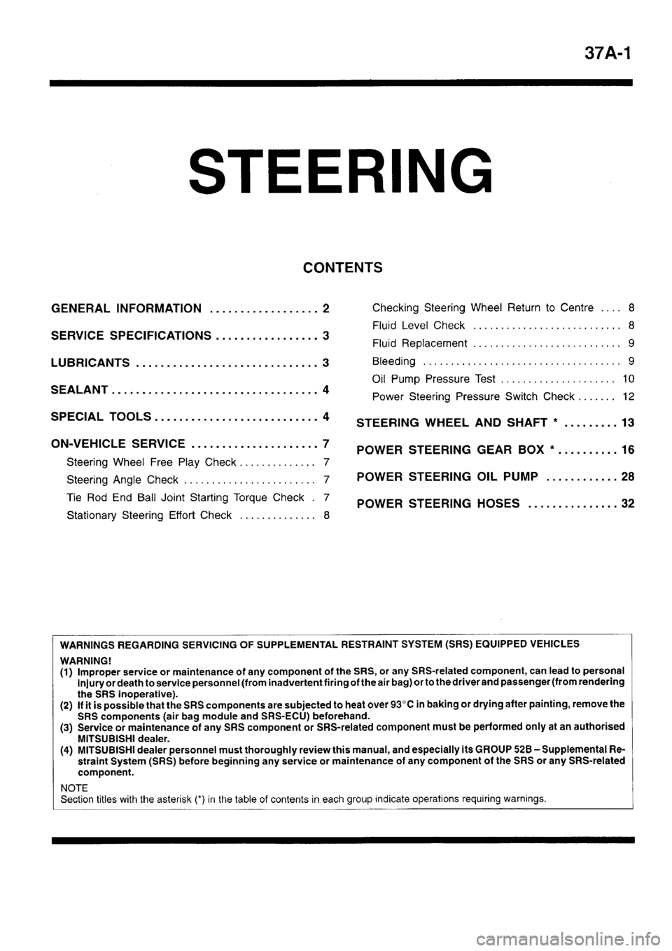 MITSUBISHI SIGMA 1997  Workshop  Service Repair Manual 
