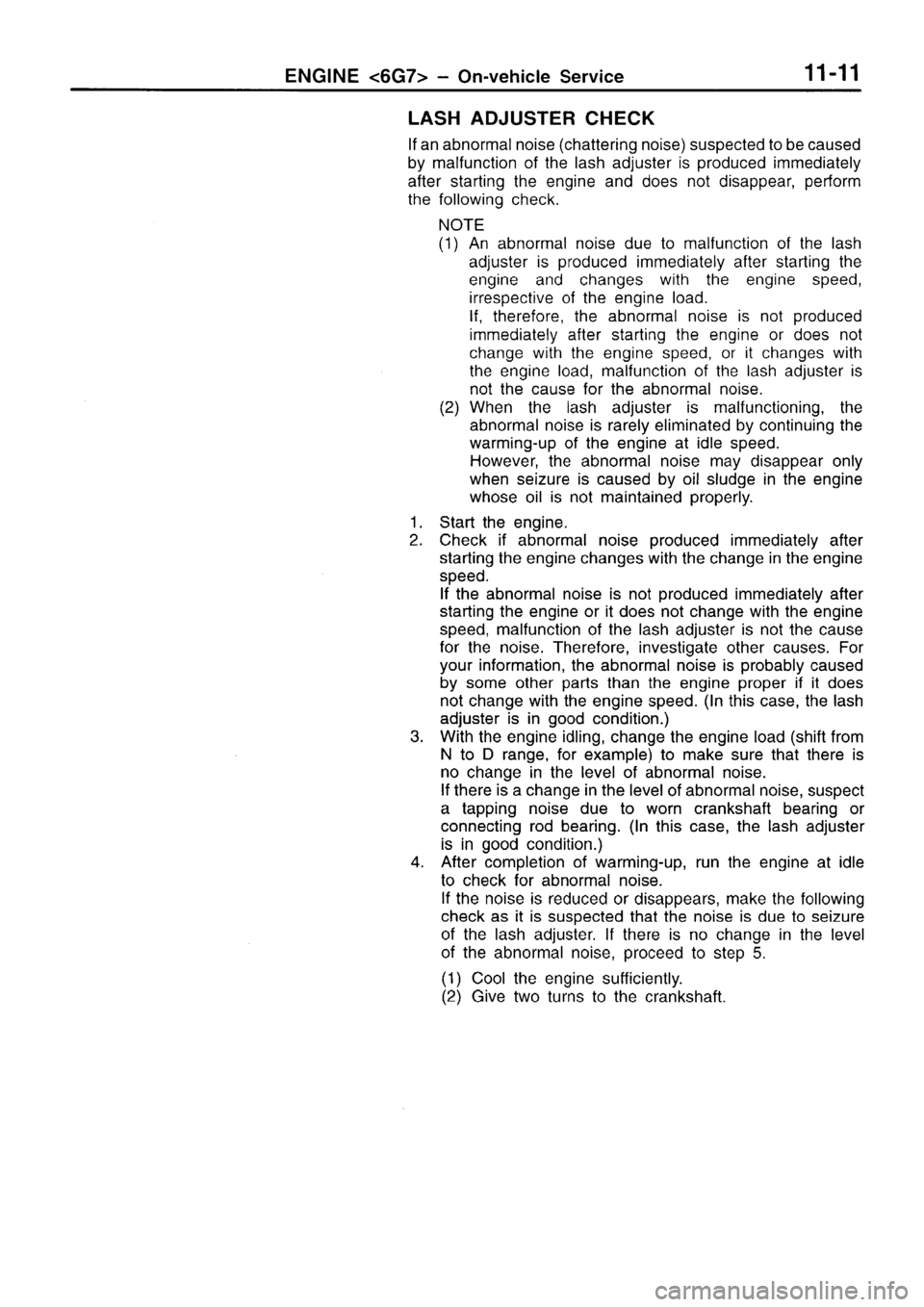 MITSUBISHI SIGMA 1997  Workshop  Service Repair Manual 