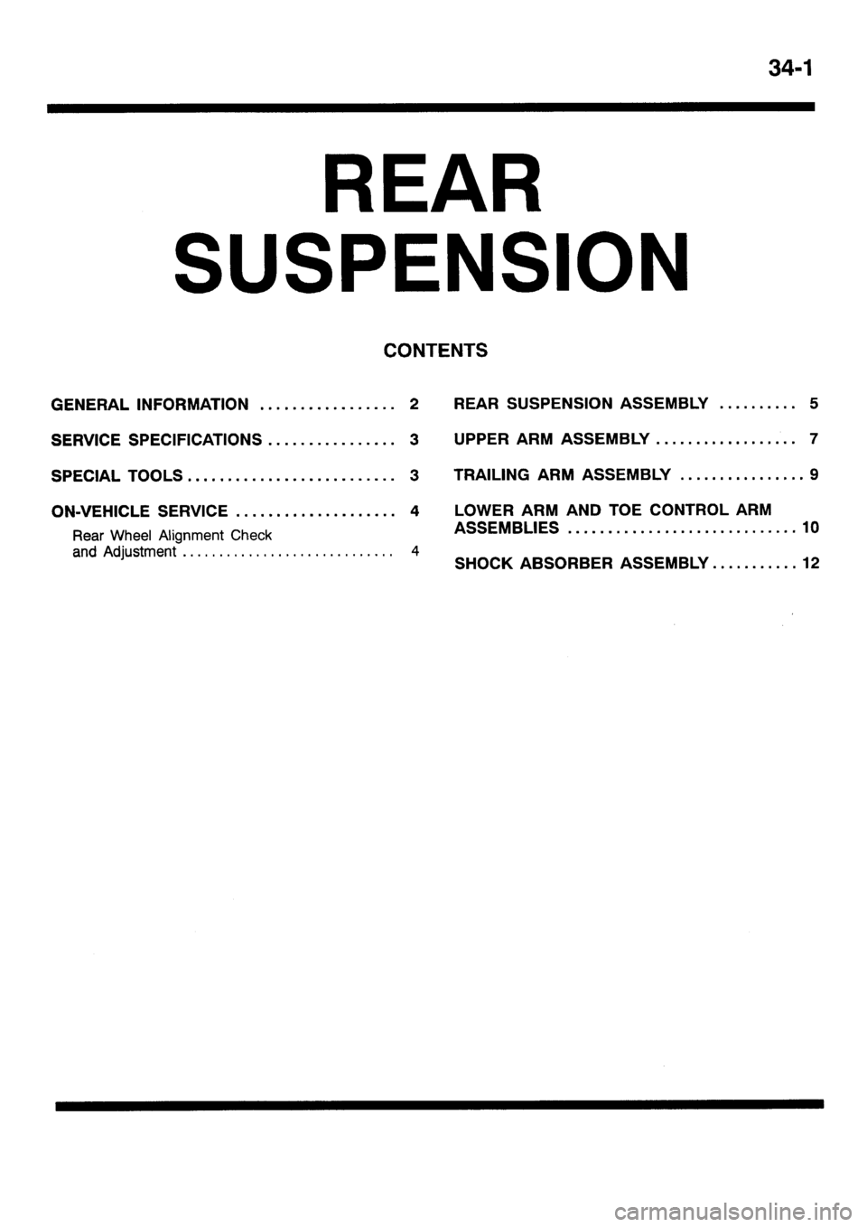 MITSUBISHI SIGMA 1997  Workshop  Service Repair Manual 