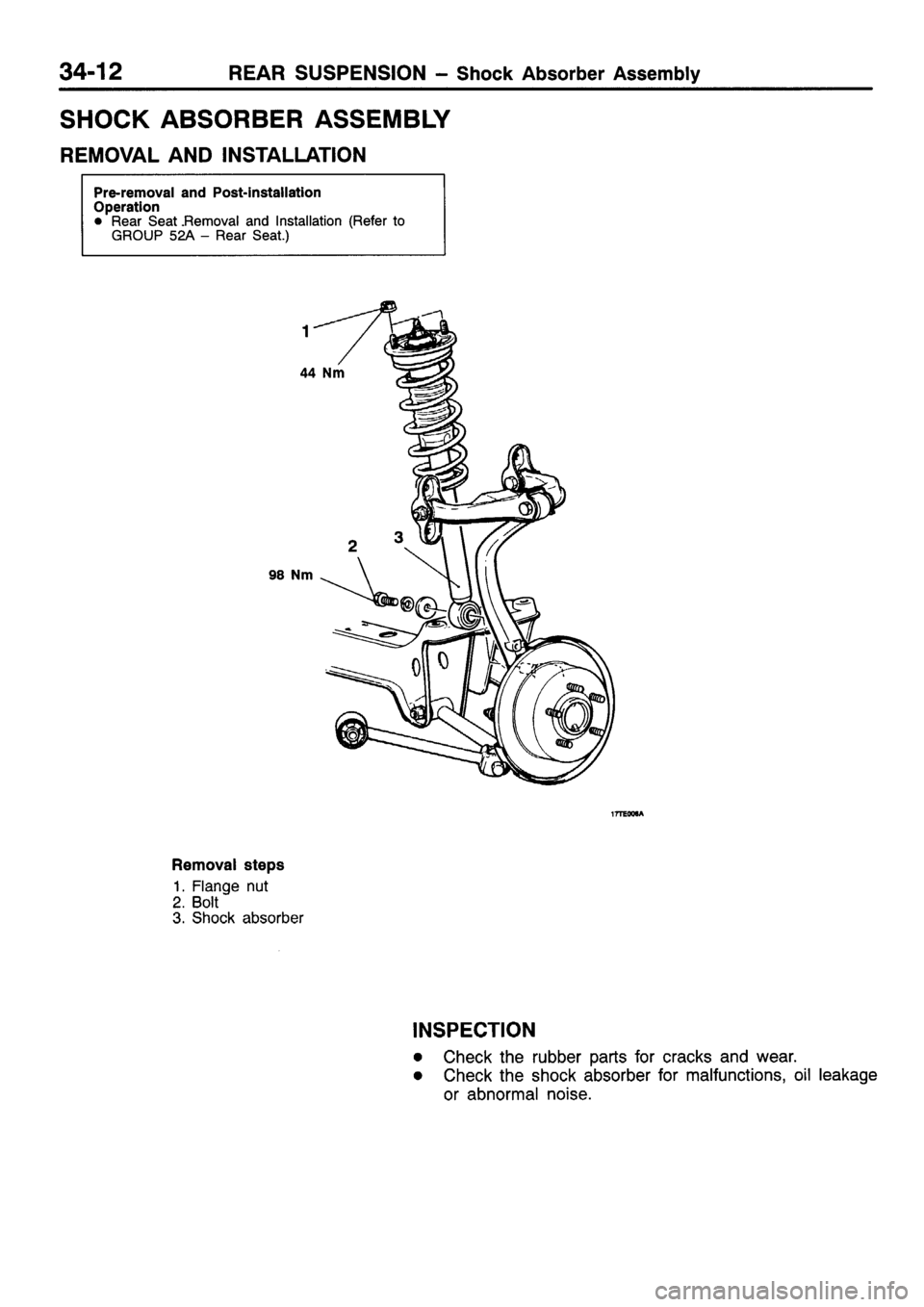 MITSUBISHI SIGMA 1997  Workshop  Service Repair Manual 