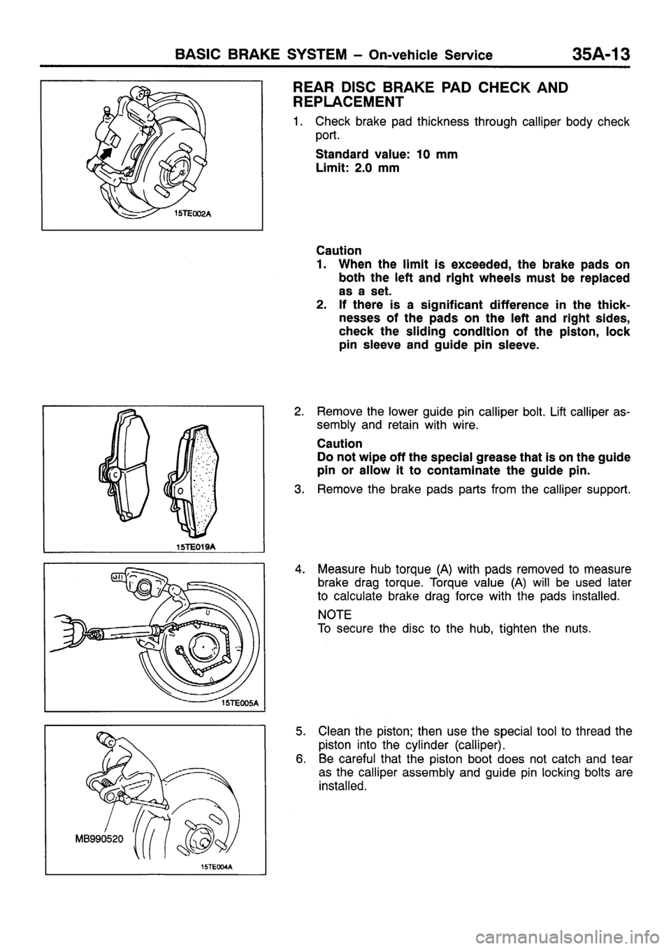 MITSUBISHI SIGMA 1997  Workshop  Service Repair Manual 