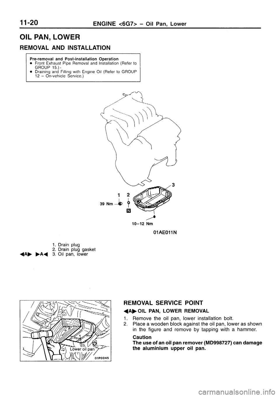 MITSUBISHI SIGMA 1997  Workshop  Service Repair Manual 