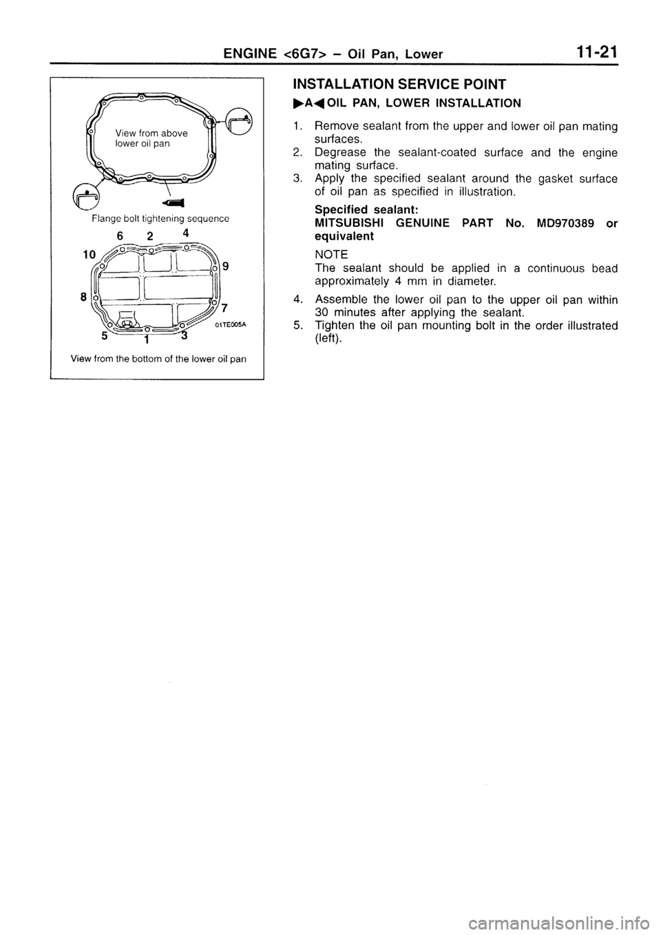 MITSUBISHI SIGMA 1997  Workshop  Service Repair Manual 