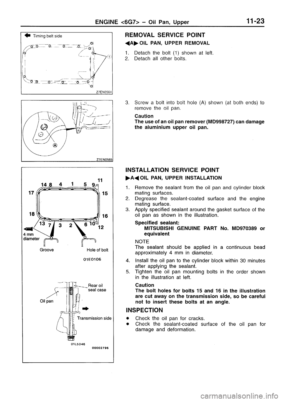 MITSUBISHI SIGMA 1997  Workshop  Service Repair Manual 