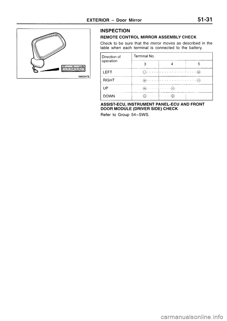 MITSUBISHI SIGMA 1997  Workshop  Service Repair Manual 