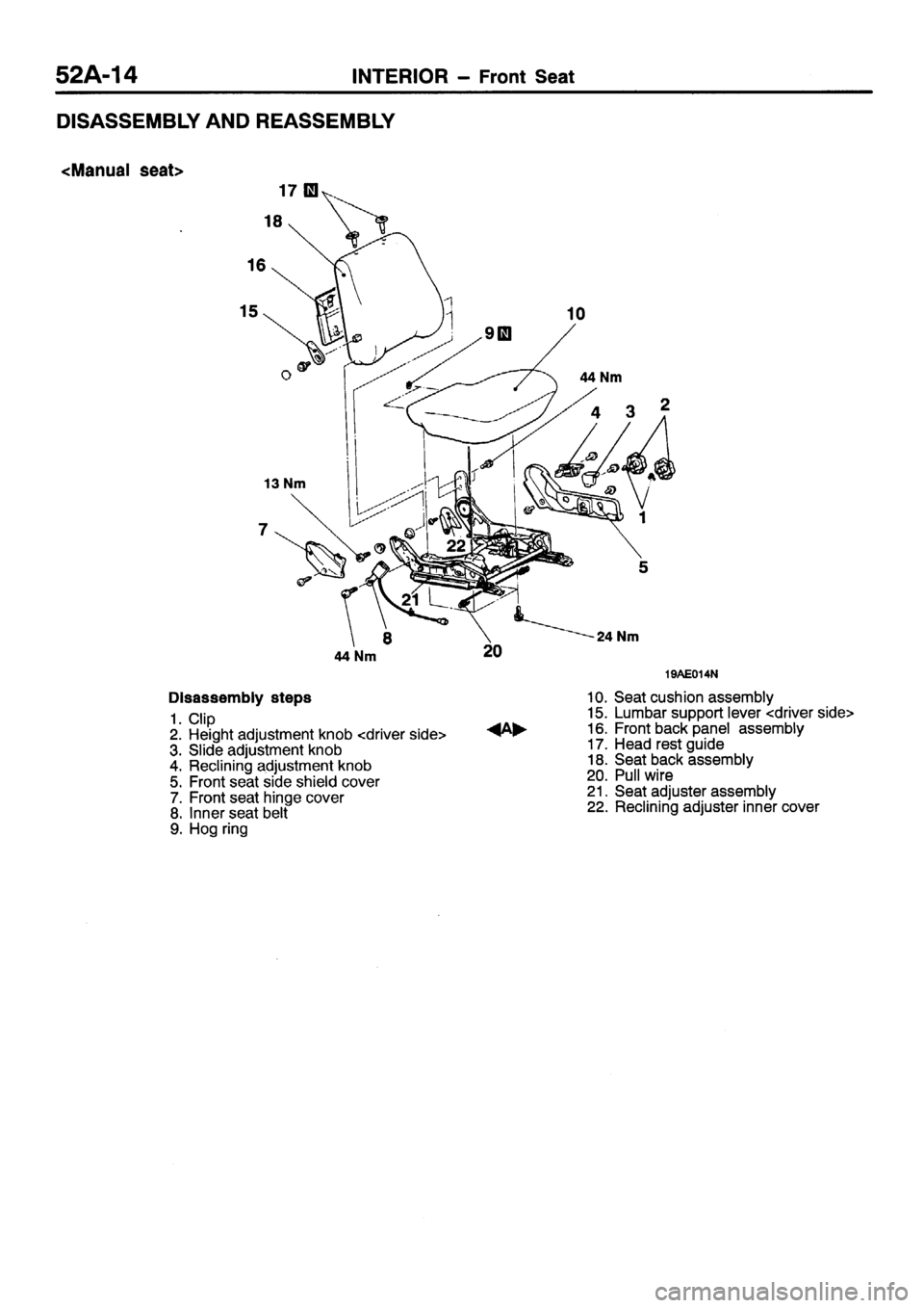 MITSUBISHI SIGMA 1997  Workshop  Service Repair Manual 