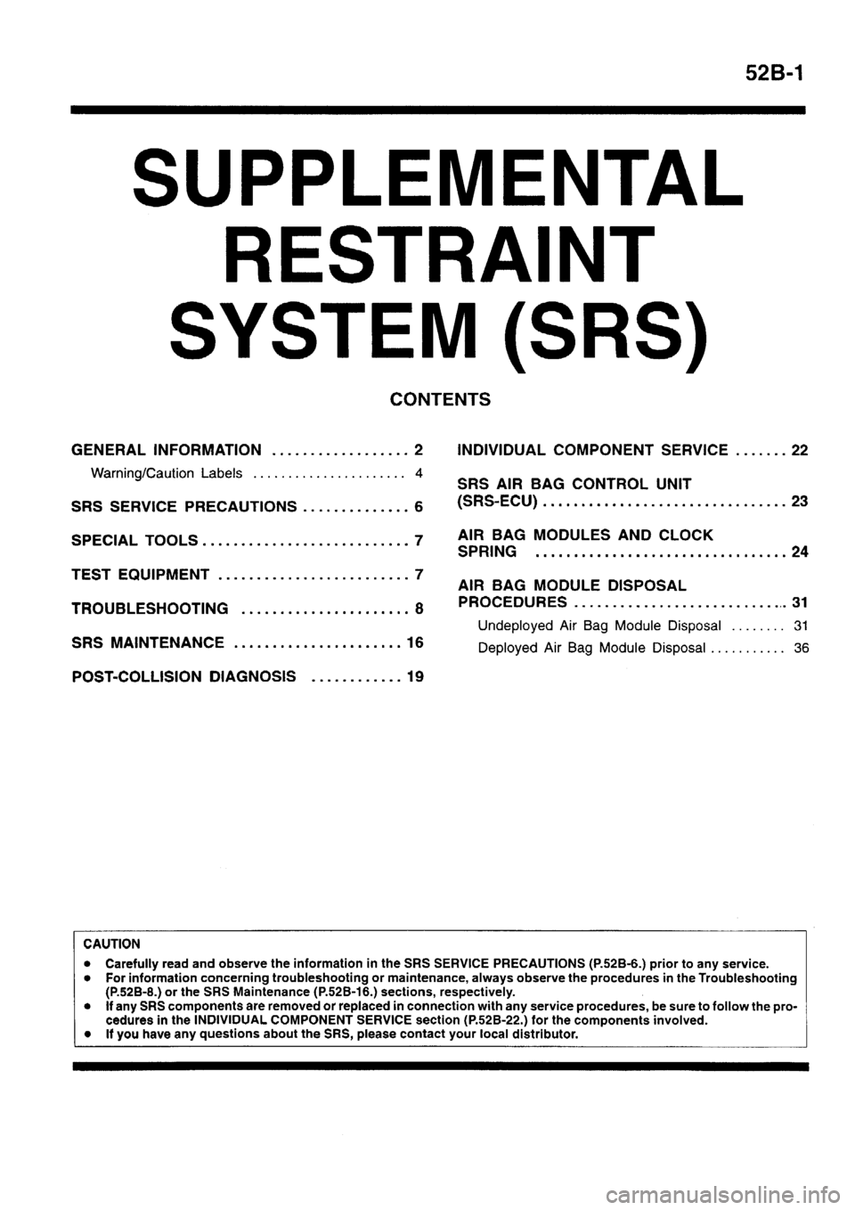 MITSUBISHI SIGMA 1997  Workshop  Service Repair Manual 