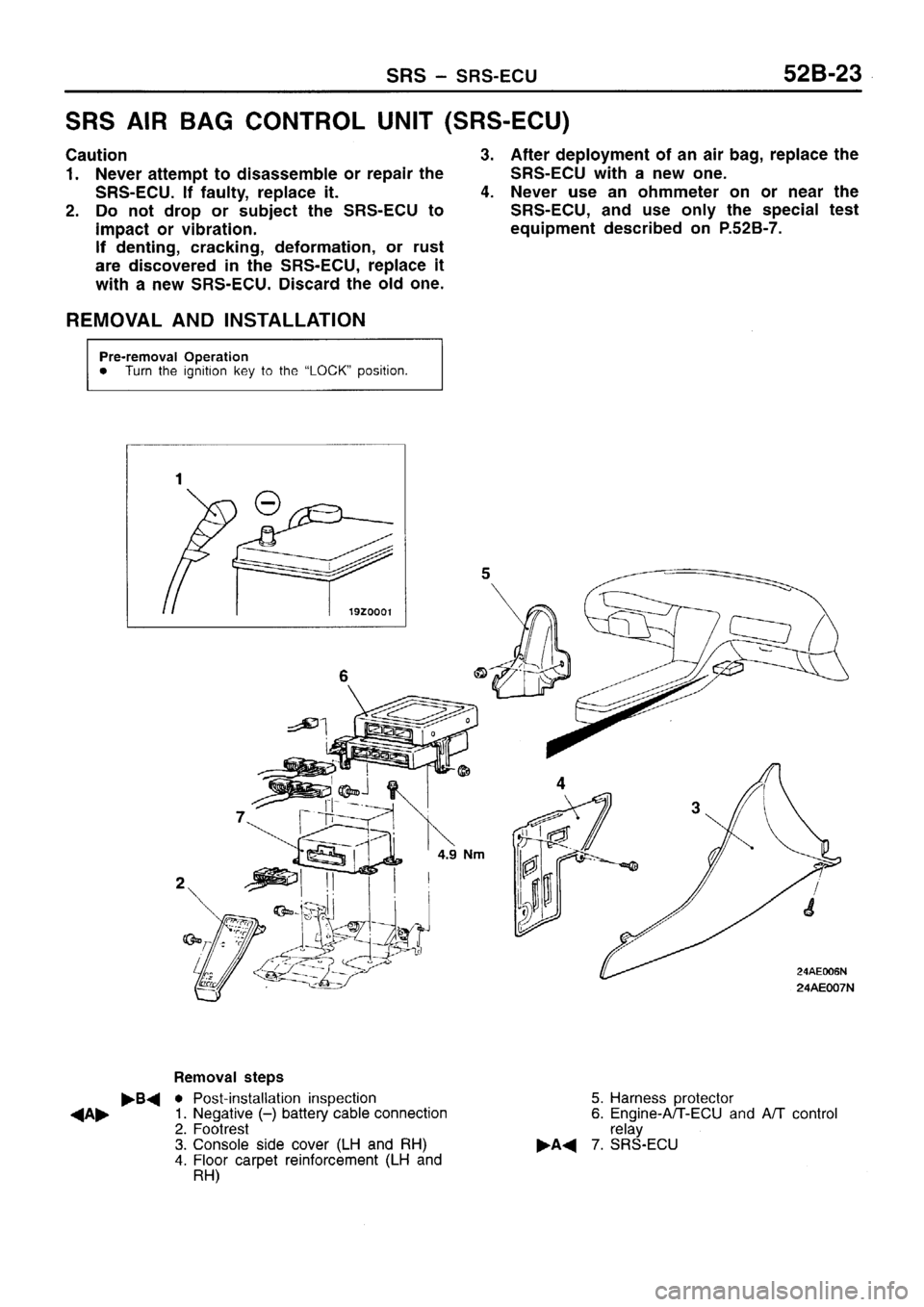 MITSUBISHI SIGMA 1997  Workshop  Service Repair Manual 