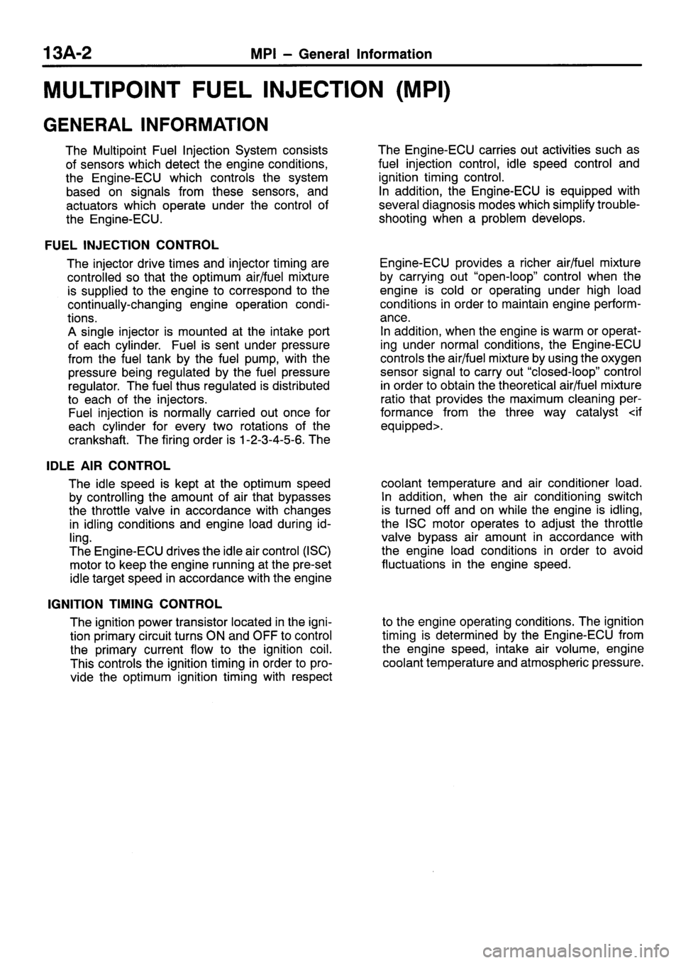MITSUBISHI SIGMA 1997  Workshop  Service Repair Manual 