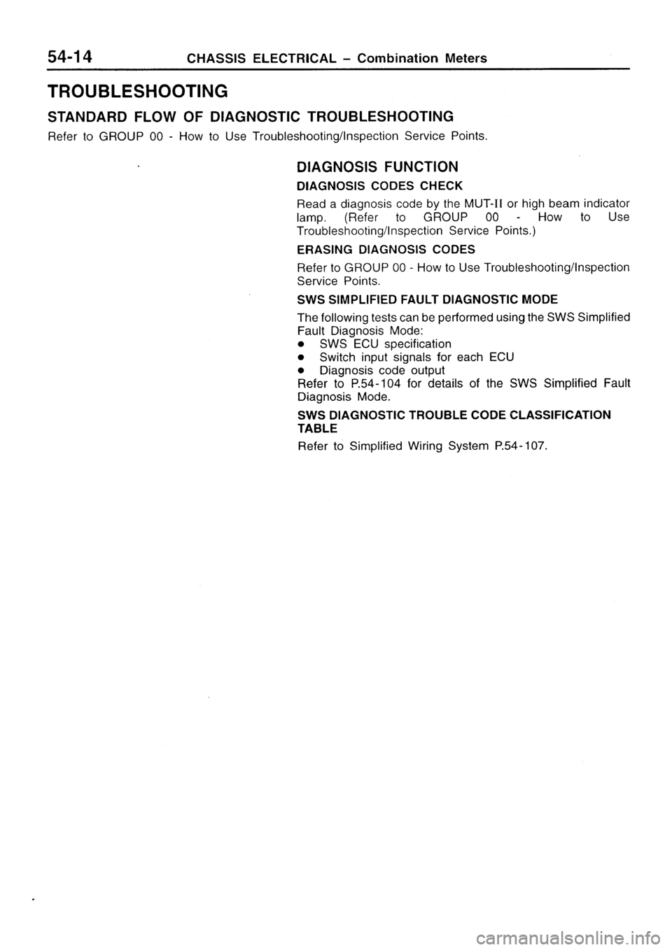 MITSUBISHI SIGMA 1997  Workshop  Service Repair Manual 