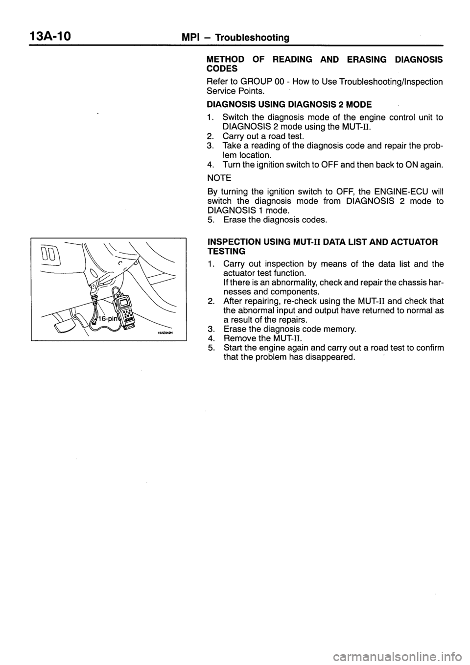 MITSUBISHI SIGMA 1997  Workshop  Service Repair Manual 