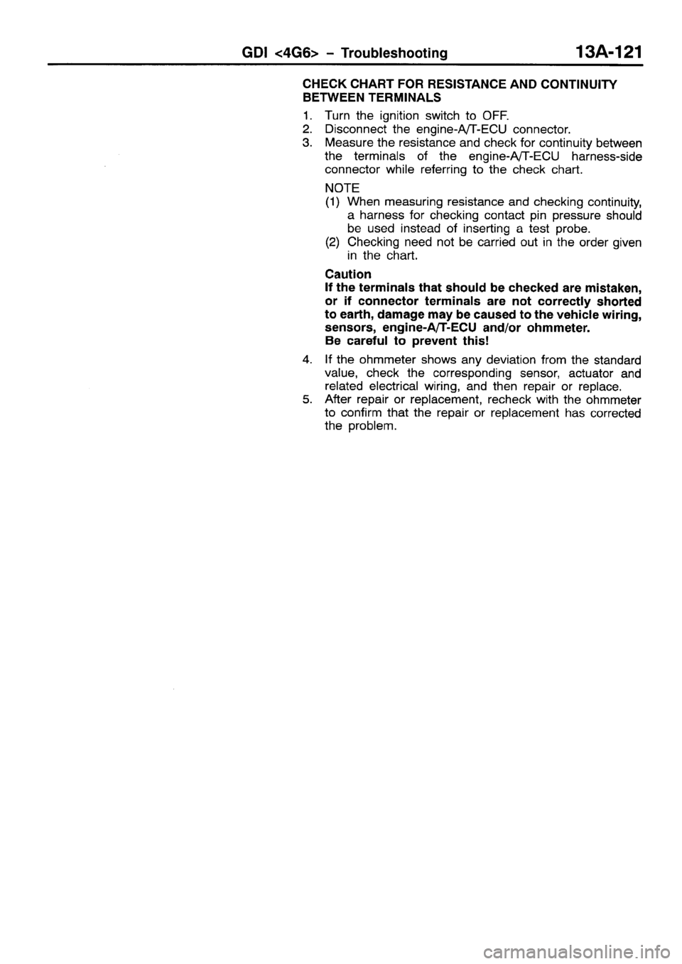 MITSUBISHI SPACE RUNNER 2001  Workshop Manual 