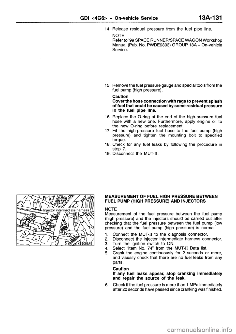 MITSUBISHI SPACE RUNNER 2001  Workshop Manual 