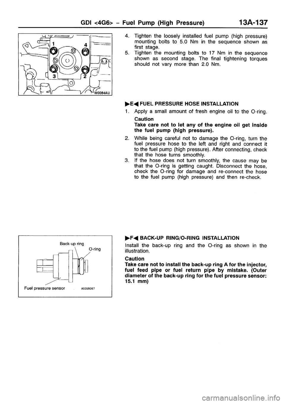 MITSUBISHI SPACE RUNNER 2001  Workshop Manual 