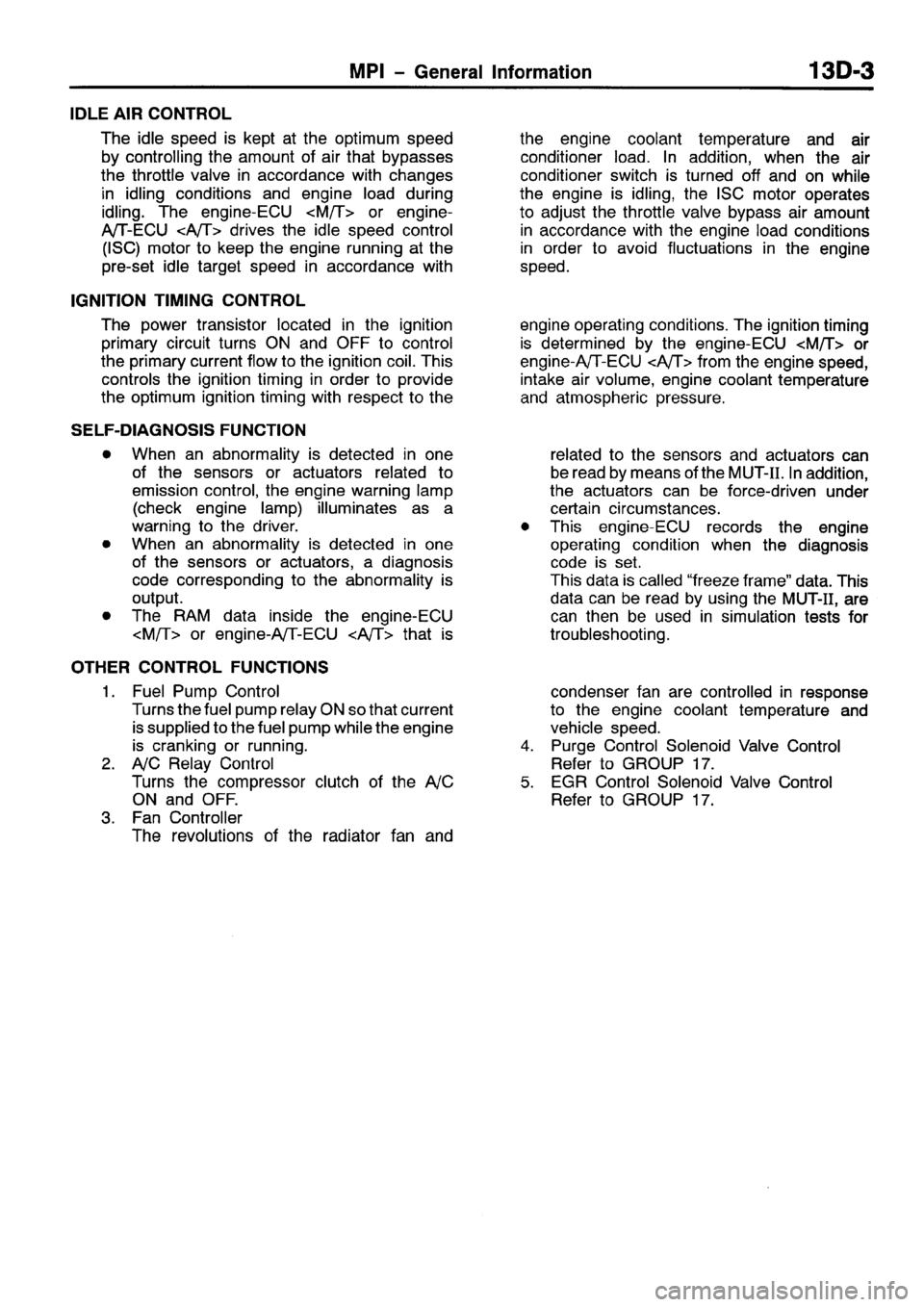 MITSUBISHI SPACE RUNNER 2001  Workshop Manual 