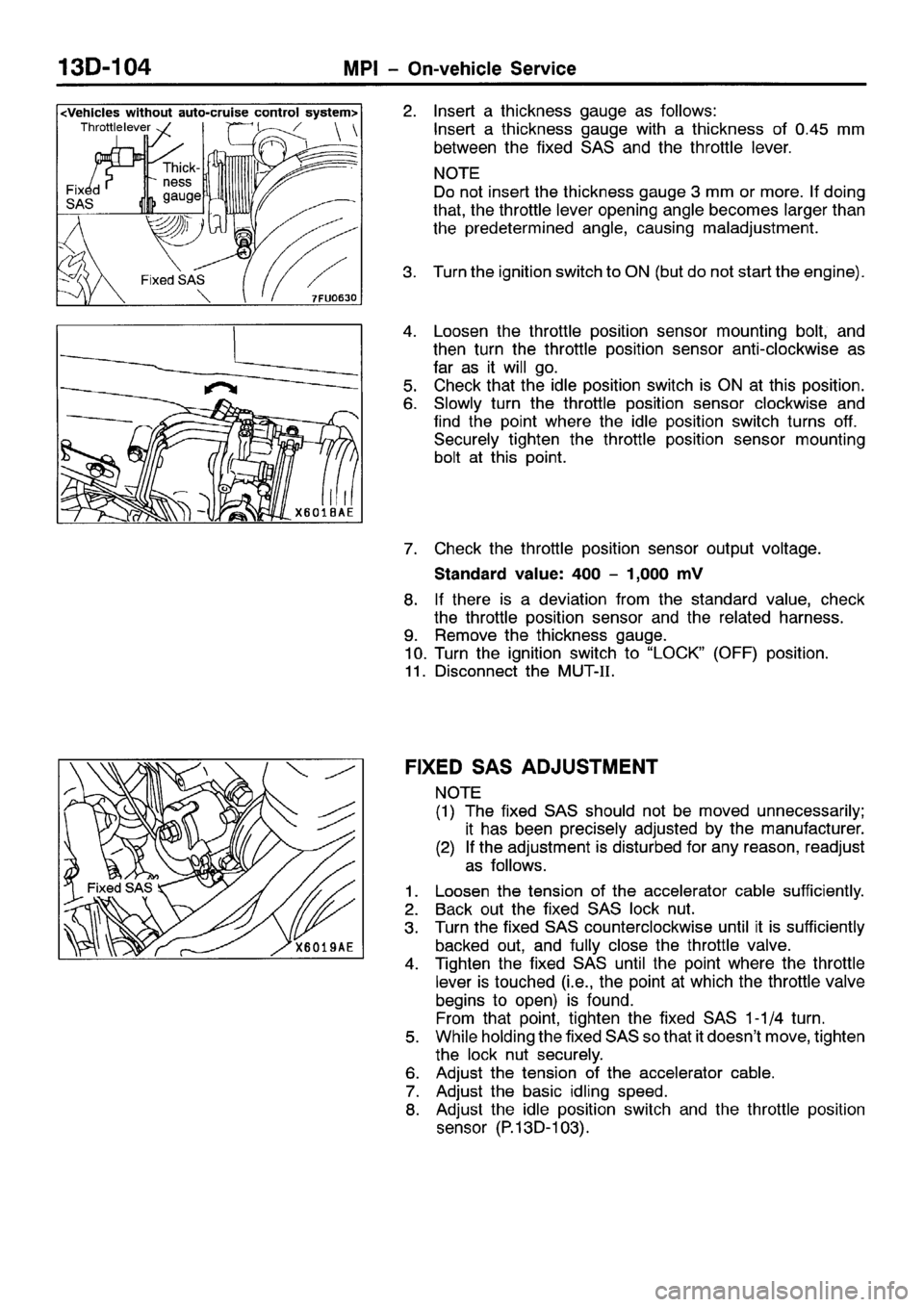 MITSUBISHI SPACE RUNNER 2001  Workshop Manual 