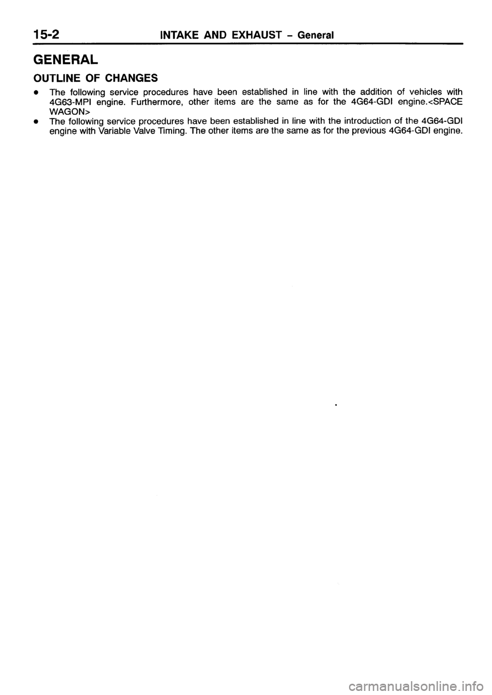 MITSUBISHI SPACE RUNNER 2001  Workshop Manual 