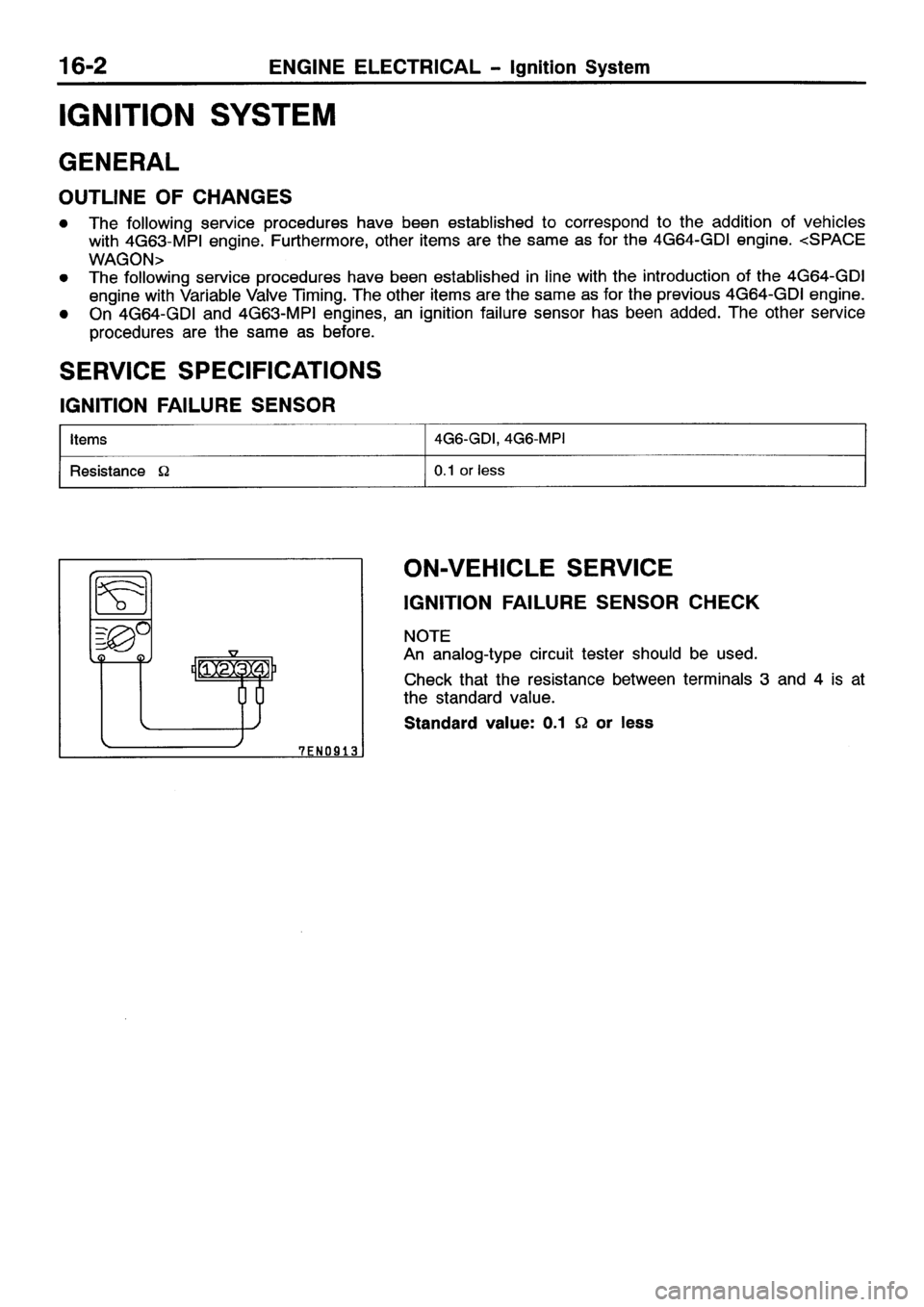 MITSUBISHI SPACE RUNNER 2001  Workshop Manual 